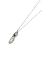 Topman Mens Brown Silver Feather Necklace*