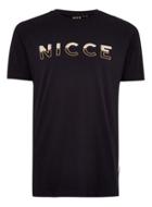 Topman Mens Nicce Black Crew Neck Logo T-shirt