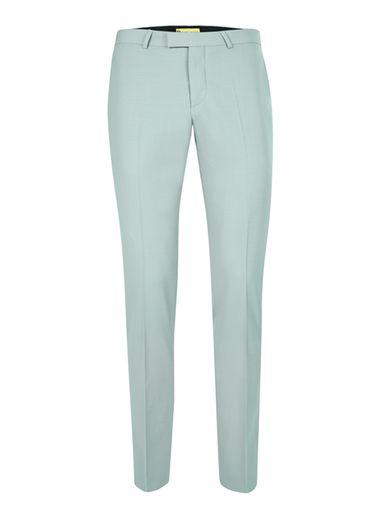 Topman Mens Blue Noose & Monkey Light Green Skinny Fit Suit Pants