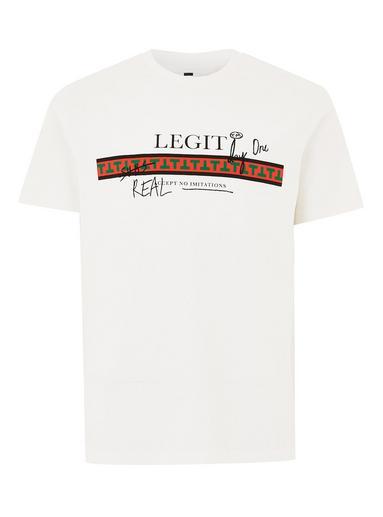 Topman Mens White 'legit' T-shirt