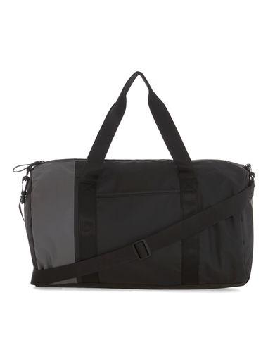 Topman Mens Black And Grey Gym Bag