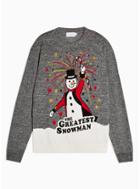 Topman Mens Multi Ugly Greatest Snowman Sweater