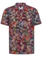 Topman Mens Multi Rainbow Burnout Revere Short Sleeve Shirt