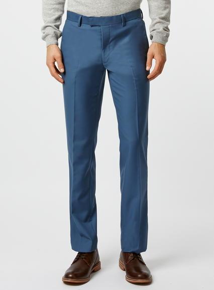 Topman Mens Mid Blue Slim Fit Trousers