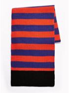 Topman Mens Multi Red And Blue Stripe Knitted Scarf