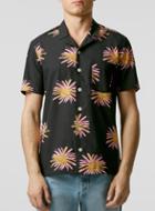 Topman Mens Black Firework Print Short Sleeve Shirt