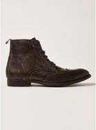 Topman Mens Black Leather Moriarty Lace Boots