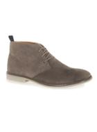 Topman Mens Grey Faux Suede Chukka Boots With Transparent Sole