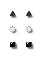 Topman Mens Black Mini Triangle Earrings Pack*
