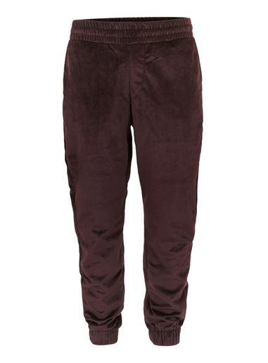 Topman Mens Burgundy Velvet Skinny Joggers