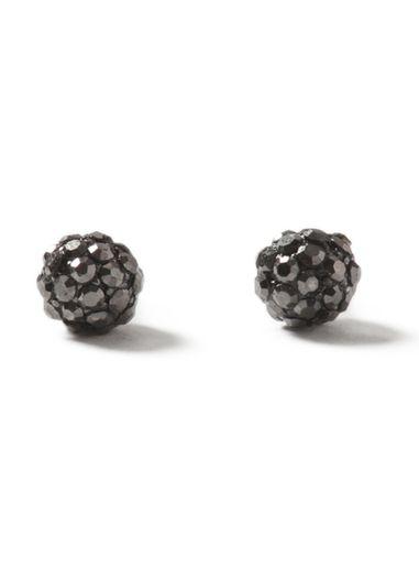 Topman Mens Gunmetal Silver Look Ball Stud Earring*