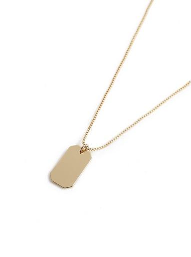 Topman Mens Metallic Gold Dogtag Necklace*