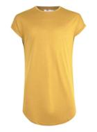 Topman Mens Yellow Mustard Longline Drop Shoulder T-shirt