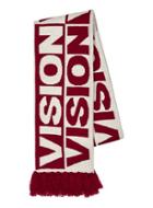 Topman Mens Vision Street Wear Red And White Football Scarf