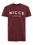 Topman Mens Red Nicce Large Logo T-shirt