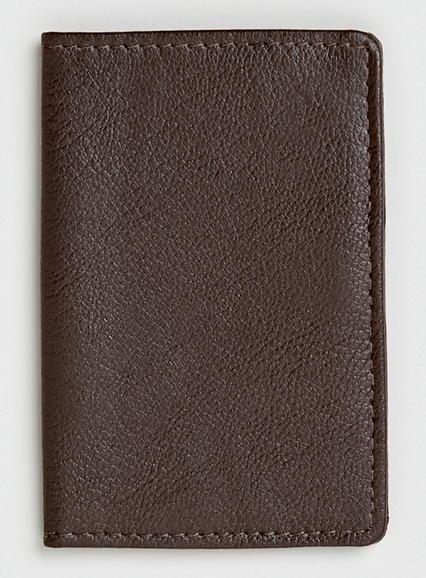 Topman Mens Brown Bifold Leather Wallet