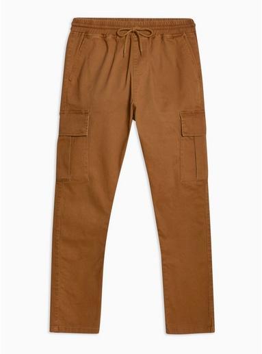 Topman Mens Antioch Rust Elasticated Cargo Pants*