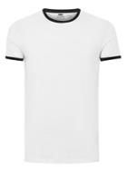 Topman Mens White And Black Ringer T-shirt