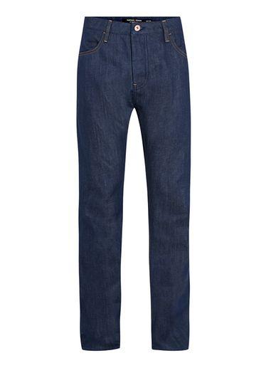 Topman Mens Blue Tmd Dark Wash Straight Leg Jeans