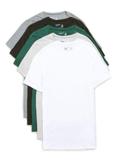 Topman Mens Short Sleeve Multi-colour Crew 5 Pack*