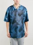 Topman Mens Txnmy Blue Short Sleeve Football T-shirt