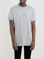 Topman Mens Grey Marl Longline T-shirt