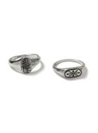 Topman Mens Etched Silver Ring 2 Pack*
