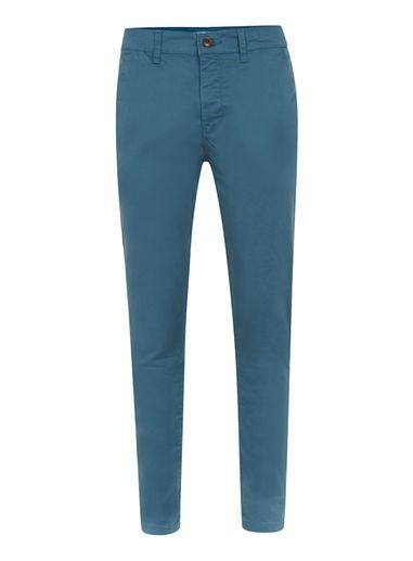 Topman Mens Bright Blue Stretch Skinny Chinos