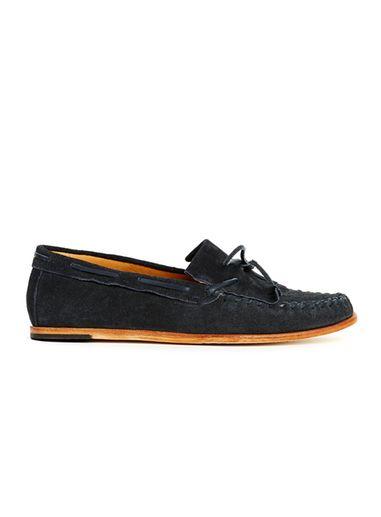 Topman Mens Blue Hudson Navy Suede Tassel Loafers