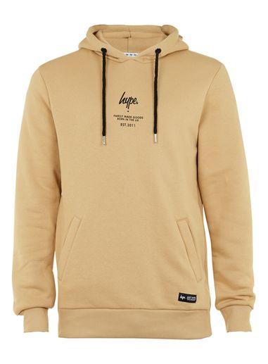 Topman Mens Brown Hype Camel Panel Print Hoodie*