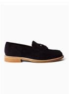 Selected Homme Mens Selected Homme Navy Suede Baxter Tassel Loafers