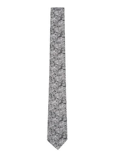 Topman Mens Black Zebra Print Tie