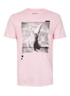 Topman Mens Pink Crocodile Slim Fit T-shirt