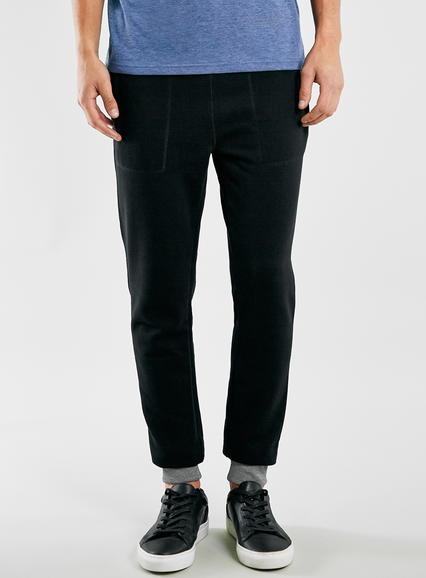 Topman Mens Black And Grey Zip Joggers