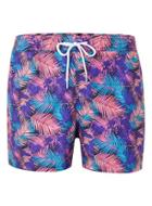 Topman Mens Pink Palm Print Swim Shorts