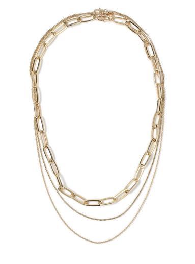 Topman Mens Gold Multi Row Necklace*