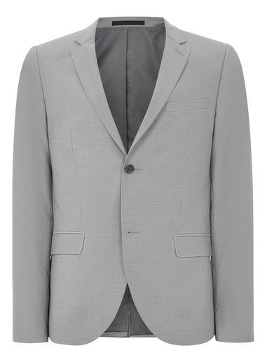 Topman Mens Light Grey Fleck Skinny Suit Jacket