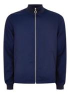 Topman Mens Bright Blue Track Top With Side Taping