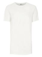 Topman Mens Off White Distressed Longline T-shirt