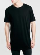 Topman Mens Black Oversized Long Line T-shirt