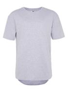 Topman Mens Grey Step Hem Longline T-shirt