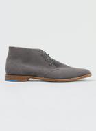 Topman Mens Cross Grey Microsuede Chukka Boots