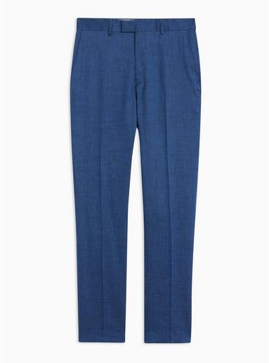 Topman Mens Navy Skinny Fit Premium Suit Trousers