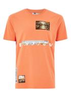 Topman Mens Pink Coral 'ensign' T-shirt