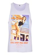 Topman Mens Purple Lilac Printed Vest