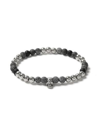 Topman Mens Grey Gray Skull Bracelet*