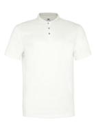 Topman Mens Cream Off White Polo Neck T-shirt