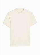 Topman Mens Cream Off White Ribbed Turtle Neck T-shirt