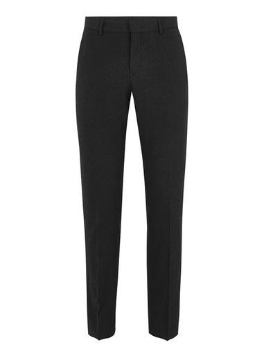 Topman Mens Selected Homme Dark Grey Textured Suit Pants