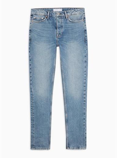 Topman Mens Blue Considered Light Wash Considered Skinny Jeans